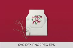 Tis the season to be jolly lettering. Christmas quote SVG Product Image 2