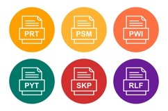 Set Of File Formats Icons Product Image 1