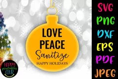Christmas Quarantine SVG- Christmas Quarantine Ornaments SVG Product Image 1