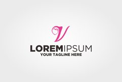 Letter V Love Logo Product Image 1