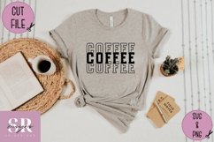 Coffee stacked word| vinyl cutting | caffeinated svg Product Image 5