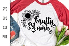 Crafty Mama with Flowers Cutting File Product Image 1