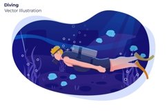 Diving - Vector Illustration Product Image 1