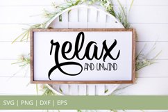 Relax SVG, Bathroom Sign SVG, Glowforge SVG, Laser SVG Product Image 1