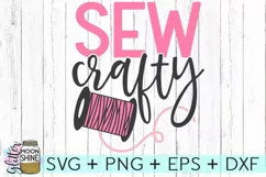 Sew Crafty SVG DXF PNG EPS Cutting Files Product Image 1