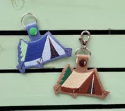 ITH Two Man Tent Vinyl Key Fob or Bag Tag - Snap Tab Product Image 3
