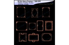 art deco frames / art deco frames clipart / art deco frames silhouette / art deco gold frames / art deco silver frame / digital/High Quality Product Image 2