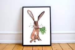 Watercolor Hare Print  Clip Art Product Image 2