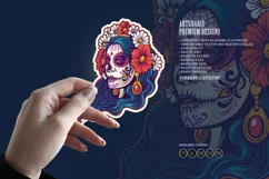 Mexican Day Beautiful Girl Hair with Flowers SVG Product Image 3