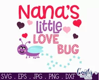 Nana's Little Love Bug | Nana Love Svg Design Product Image 2
