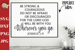 Be strong be courageous Joshua 1 9 svg, christian scripture Product Image 1