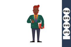 Confident businessman with red hair giving thumbs up holding Product Image 1