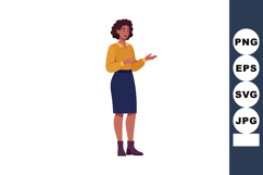 Businesswoman explaining presentation with confident gesture Product Image 1