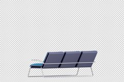Isometric Arm Chair 3D isolated render Product Image 1