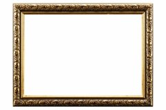 BUNDLE Golden mockup canvas frames isolated on white Product Image 7