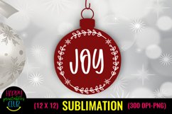 Joy Christmas Sublimation I Holiday Sublimation Design Product Image 1