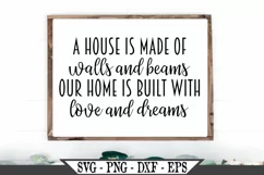 A House Is Made Of Walls And Beams SVG Product Image 1