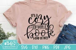 Book Lover Saying SVG | Cozy Up With A Book Kind of Day Product Image 1