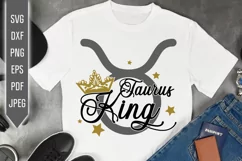 Taurus King Svg. Zodiac Sign Birthday. Horoscope dxf, png Product Image 1