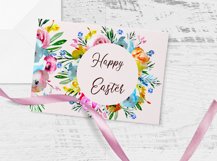 Happy Easter Printable Floral Watercolor Product Image 2