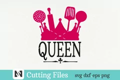 Queen Svg, Kitchen Svg, Kitchen Queen Svg, Cooking Svg Product Image 1