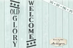 Patriotic Welcome - Old Glory - 4th of July - Vertical SVG Product Image 2