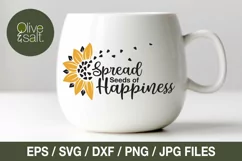Spread seeds of happiness svg, inspirational quote svg Product Image 3