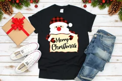 Merry Christmas Svg, Santa Claus Buffalo Plaid Svg Product Image 3