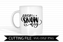 Cozy Snow Day - Winter Design - Hand Lettered SVG Product Image 1