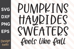Pumpkin Hayrides Sweaters Feels Like Fall SVG Product Image 1