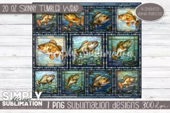Stained Glass Fish Sublimation Skinny Tumbler | 20oz Product Image 3