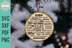 2020 Subway Art Christmas Ornament Cut File Product Image 2