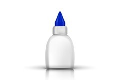 Realistic White Bottle Of Glue Packing Vector Product Image 1