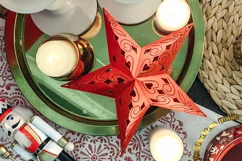 3D Star svg Christmas Papercut Merry Christmas 3d Winter Product Image 2
