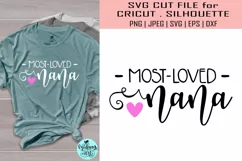 Most loved nana svg, grandma shirt svg Product Image 1