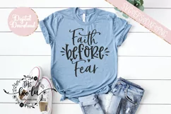 Faith Before Fear SVG EPS DXF PNG Product Image 1