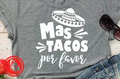 Cinco de mayo shirt Mas tacos por favor Mexican Sombrero art Product Image 1