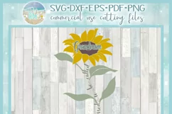 Blessed To Be Called Grandmom Quote with Sunflower SVG Product Image 5