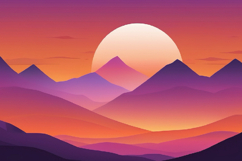 Minimalist sunset landscape Product Image 4