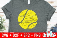 Tennis SVG | Distressed Tennis Ball | Shirt Design Product Image 2