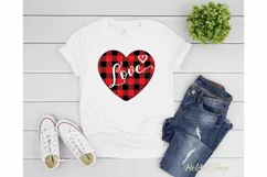 Plaid Heart svg, Valentine svg, Valentines day svg, Love Product Image 2