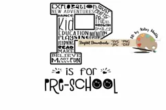P is for Preschool svg first day of Pre-shool shirts svg dxf Product Image 2