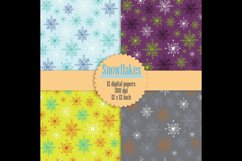 12 Seamless Snowflake Winter Holiday Christmas Digital Paper Product Image 4