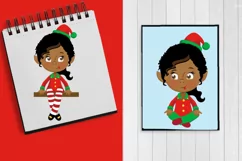 Elves Clipart - African American Elf clipart Product Image 2
