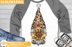 Sunflower Gnome Sublimation, Leopard Gnome Sublimation Png Product Image 1