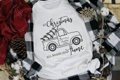 At Christmas All Roads Lead Home SVG DXF PNG Cut File Product Image 1