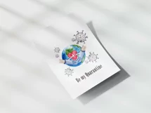 Covid Valentine's day clipart. Virus attacks planet Product Image 2