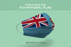 Medical Mask with eritrea estonia ethiopia fiji Nation Flags Product Image 5