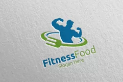 Fitness Food Logo for Nutrition or Supplement Concept 72 Product Image 4
