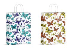 3 patterns with magical colorful butterflies digital paper Product Image 6